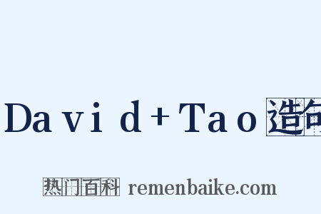 David+Tao造句是什么意思的图片